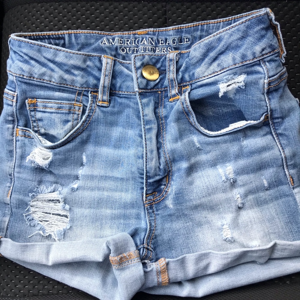 AE hi-rise super stretch shorts